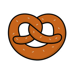 Isolated pretzel october fest germany icon- Vector