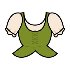 Isolated clothing october fest germany icon- Vector