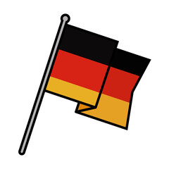 Isolated flag october fest germany icon- Vector