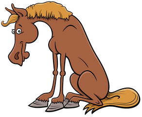 cartoon horse farm animal comic character