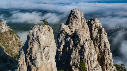 Battlements of Mount Ai-Petri, the south coast of Crimea
