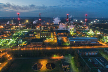 Industrial steel factory, iron works. Metallurgical plant. steelworks. Heavy industry in Europe,...