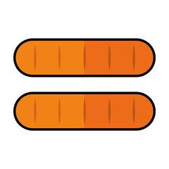 Isolated sausage october fest germany icon- Vector