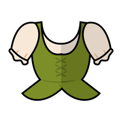 Isolated clothing october fest germany icon- Vector
