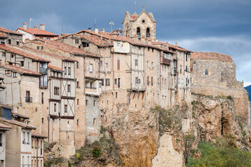Fototapeta premium The hanging houses, Frías, province of Burgos, region of Las Merindades, Spain