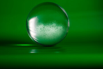 crystal ball with snowflakes