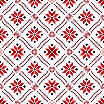 Belarus Ornament Seamless Pattern Background