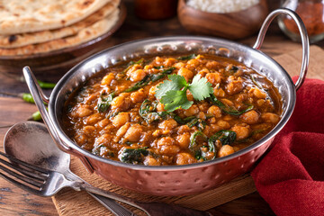 Chickpea Curry with Spinach - 391359553