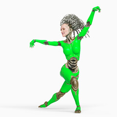 super cyborg is dancing ballet