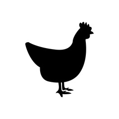 Chicken icon, logo isolated on white background