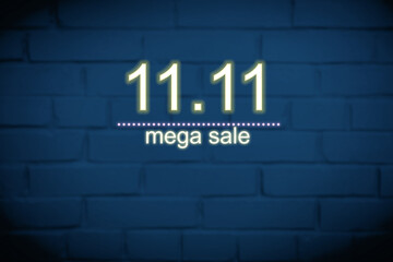 date 11.11 - Single Day and Shopping Season Concept