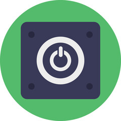 
Power button flat icon. Standby symbol
