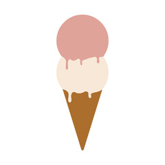 Isolated ice cream for eat home activities icon- Vector