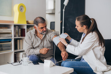 doctor visit home, home care service concept