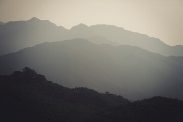 misty mountain landscape