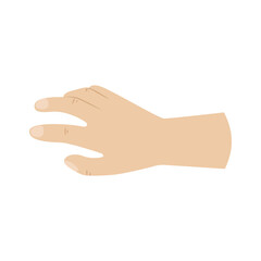 Isolated hand for doing home activities icon- Vector
