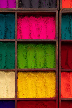Colorful powder for sale on the streets of India