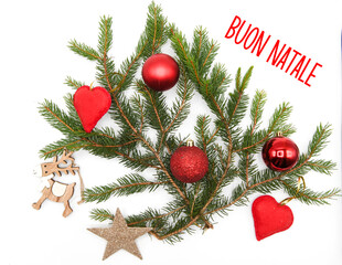 buon natale albero festa natale auguri natale bocce natale palle albero natale cuori renna