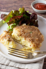 vegetarian food home made cheese and onion patties 