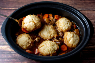 beef casserole with suet dumplings 