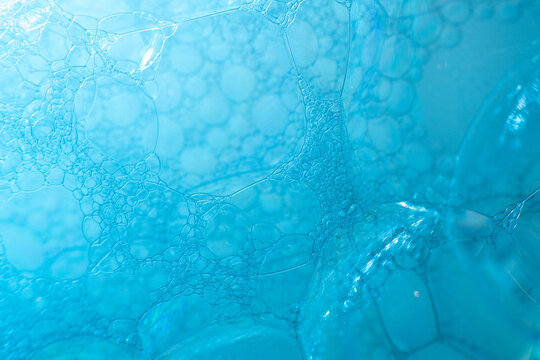 Colourful bubbles macro shot