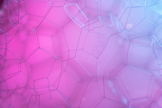 Colourful bubbles macro shot