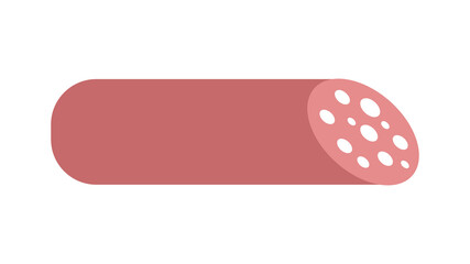 Salami sausages sliced line icon. linear style sign for mobile concept and web design. Sausage slices outline vector icon. Symbol, logo illustration. Pixel perfect vector graphics