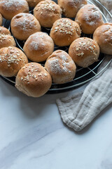 home made bread buns 
