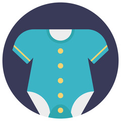 
Baby clothing flat icon design of onesie
