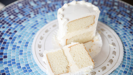 white wedding cake