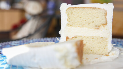 white wedding cake