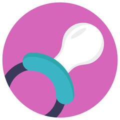 
Flat icon design of pacifier
