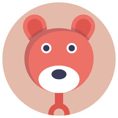 
A stuff toy flat icon design
