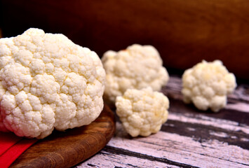 White organic cauliflower