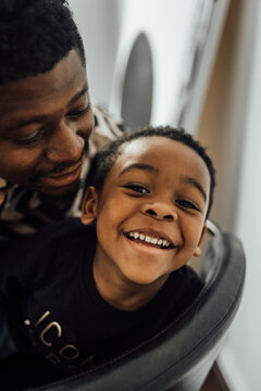 Father and son indoor photoshoot