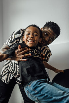 Father and son indoor photoshoot
