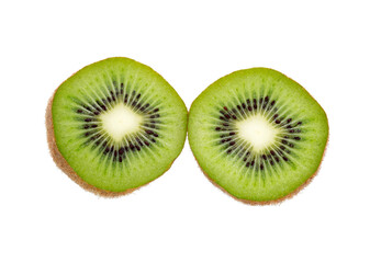 Naklejka na ściany i meble Kiwi fruit isolated on white.