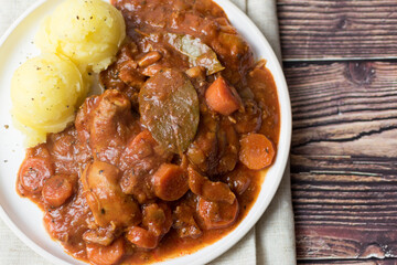 stew with vegetables