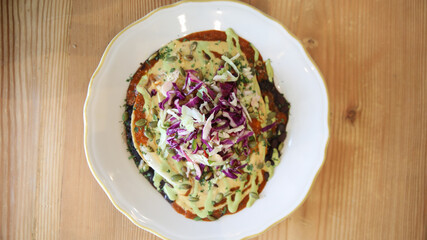 Chilaquiles meal vegetarian healthy