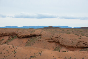 Castle valley and Charyn canyon in Kazakhstan an attraction for tourists	