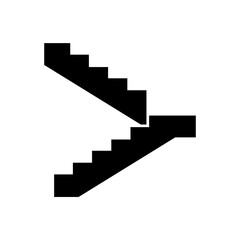 Staircase icon, logo isolated on white background