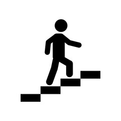 Staircase icon, logo isolated on white background