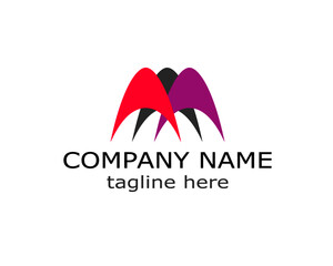 Shoe, fashion, clothing store logo with shoe images with red, fuchsia and black colors. 