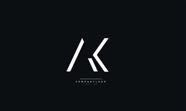 Letter AK Business Logo Design Alphabet Icon Vector Monogram
