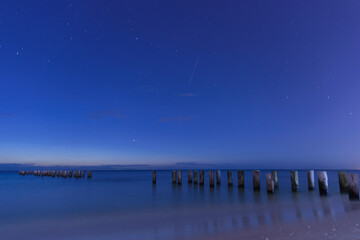 Blue hour long exposure of Old pier at Naples,Florida