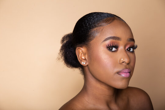 Portrait of pretty and confident young black woman