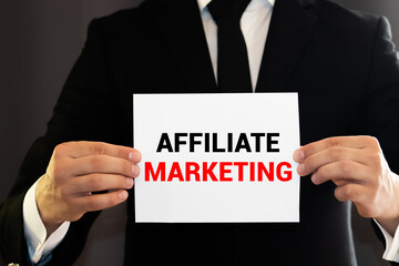 Hand writing Affiliate Marketing with marker, business concept