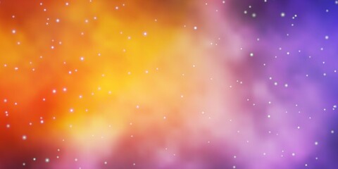 Obraz premium Light Blue, Yellow vector template with neon stars.