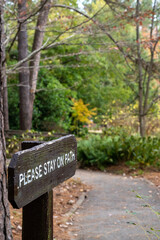 Please stay on the path