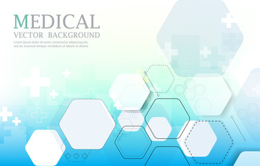 geometric hexagon futuristic wallpaper medical concept